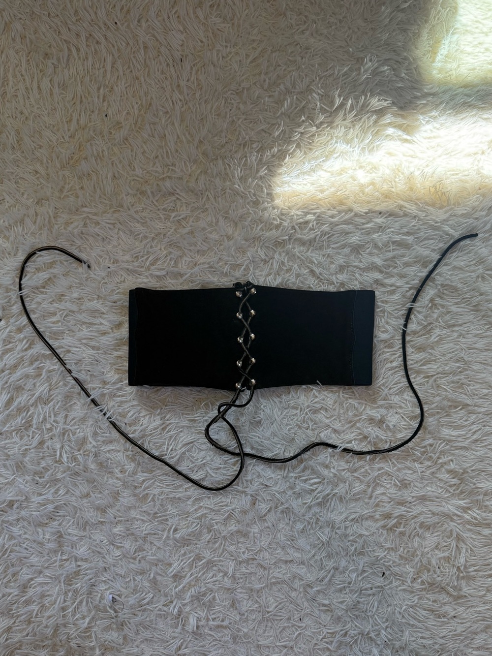 Leather/suede corset belt